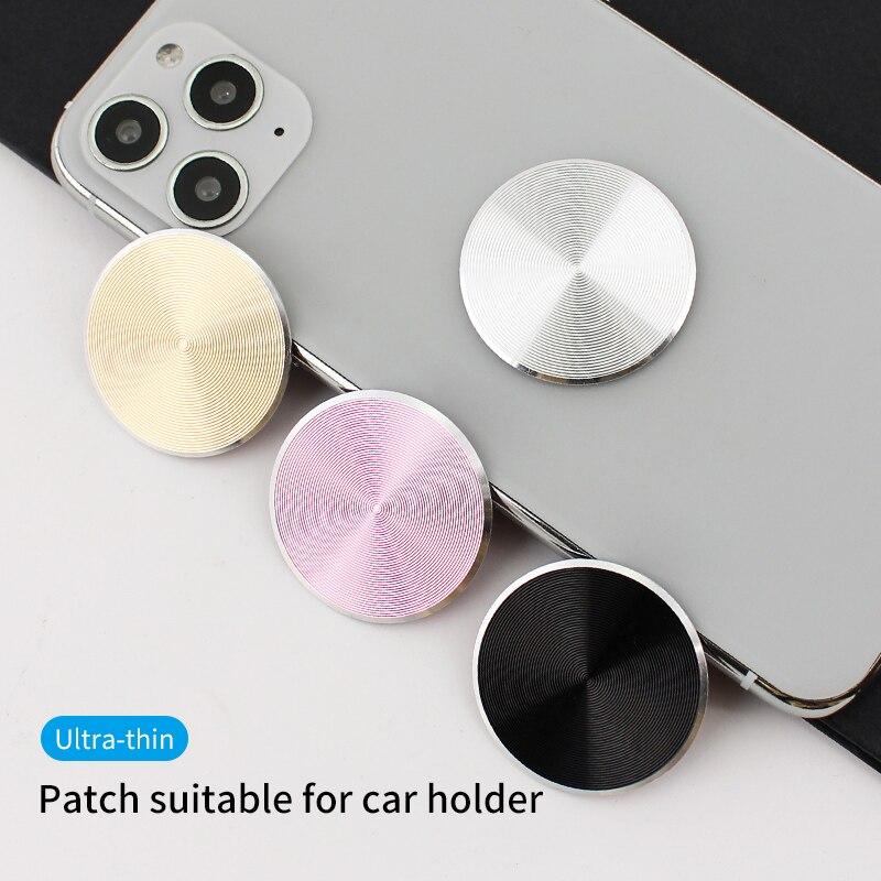 Круглый универсальный магнитный автомобильный держатель для телефона, металлическая пластина, наклейка, ультратонкий железный лист, пластырь для сильной магнитной подставки, пленка
