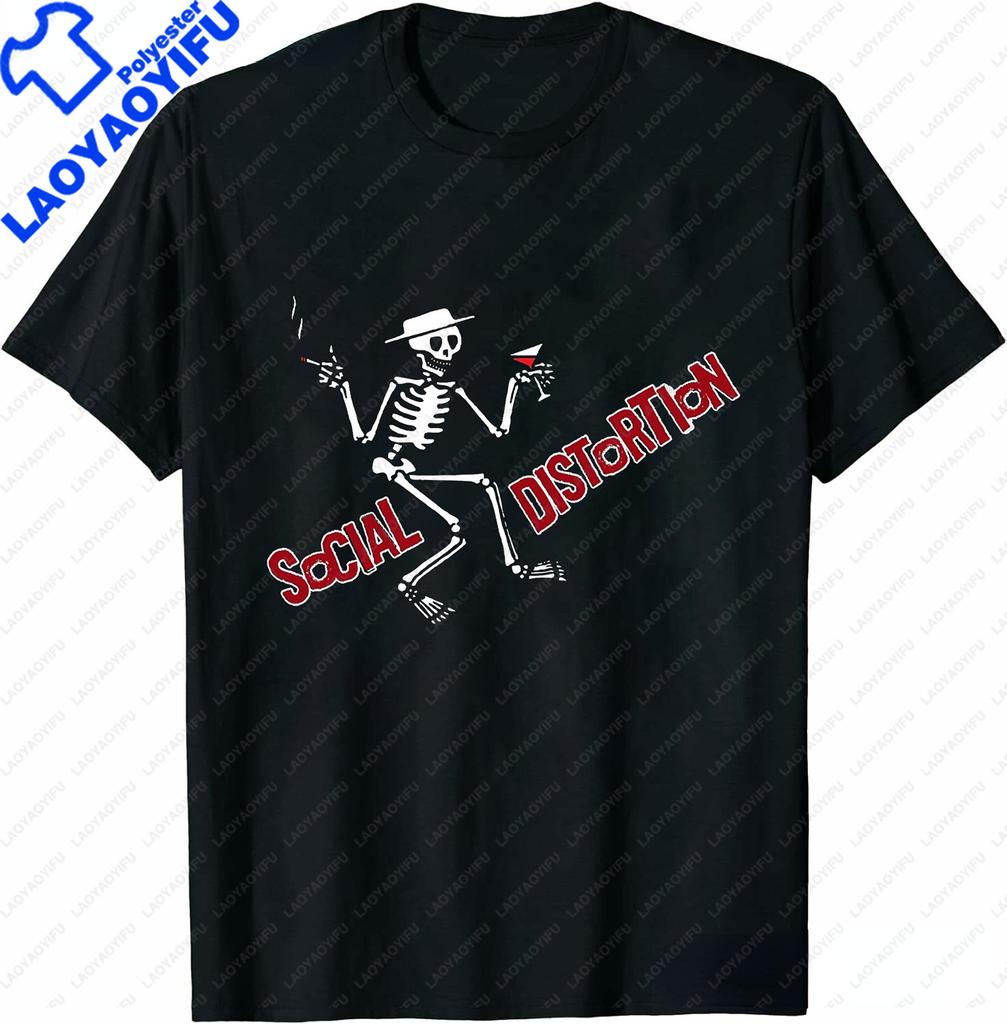 Unisex Clothing Social Distortion Winged Wheel TShirt Ball And Chain Unisexs Tshirt Street Hip Hop Style Tees Loose T Shirt