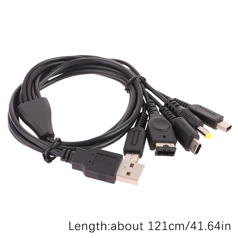1,2 м кабель для быстрой зарядки 5 в 1 USB игровой зарядный шнур провод для 3Ds Xl Nds Lite Ndsi Ll Wi IU Gba Psp