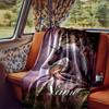 Unicorn Fantasy Floral Four Seasons Blanket Customized With Your Name Lightweight And Warm Perfect Gift For Home Office Camping Sofa Travel Beach