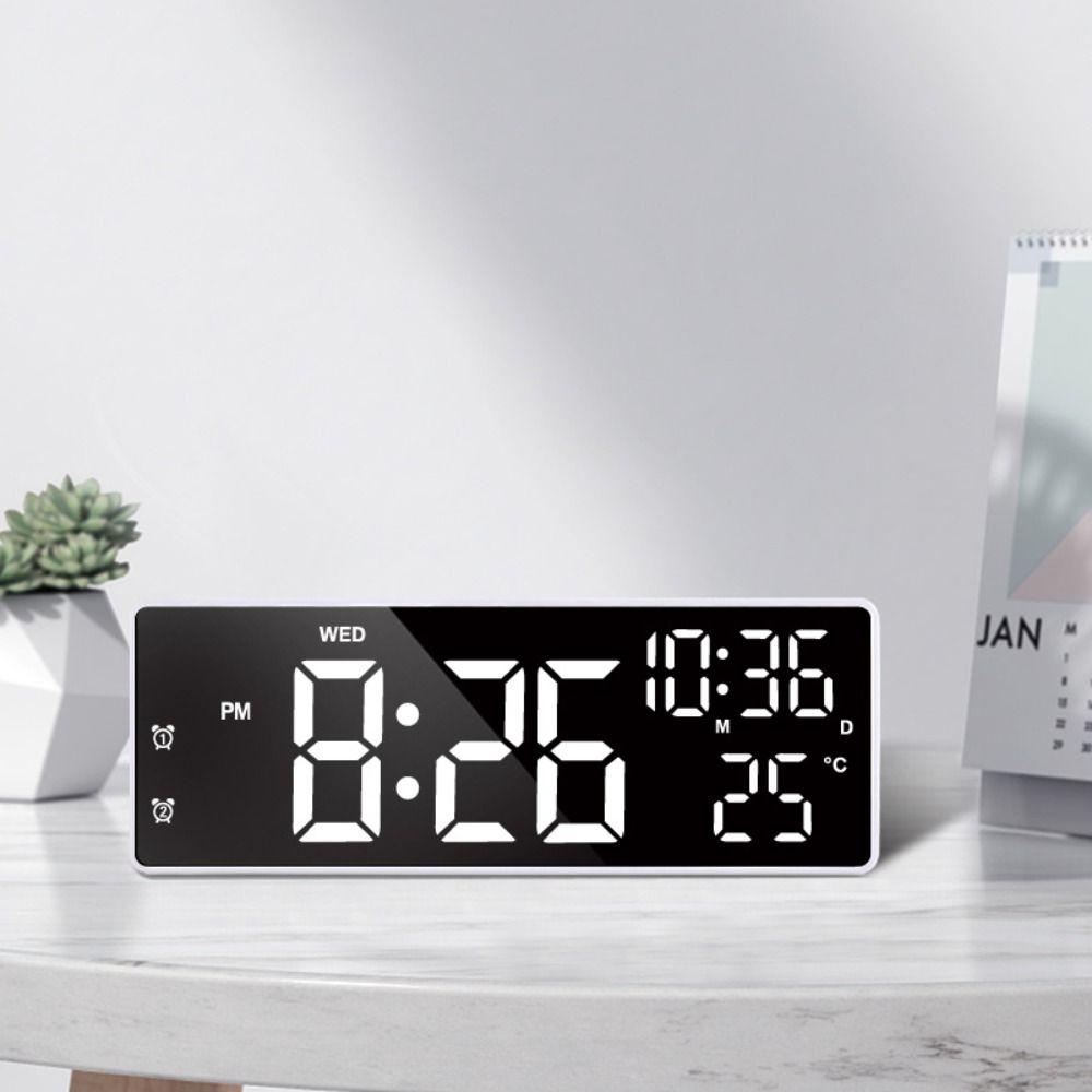 Temperature Alarm Clocks Date Display Table Clock New Digital LED Clocks  for Bedroom