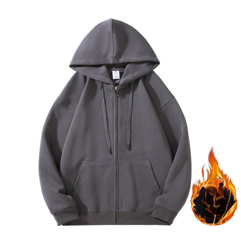 Sweatshirt Men's Spring Loose Drop-shoulder Cardigan Hooded Jacket Couple Models Sports and Leisure Tops