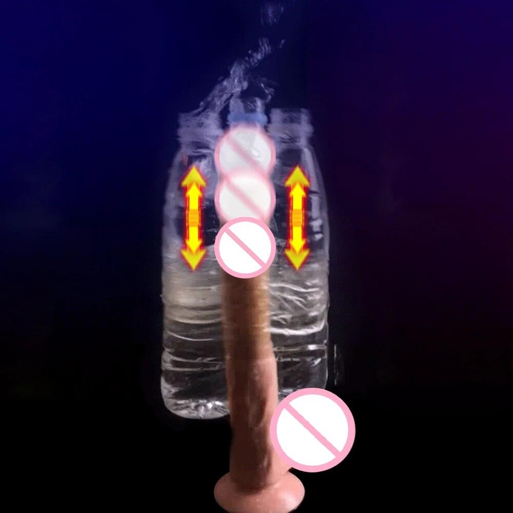 Силиконовый фаллоимитатор, вибраторы для женщин, большой телескопический фаллоимитатор с дистанционным присоской, Женская мастурбация, точка G, секс-игрушки с Богом