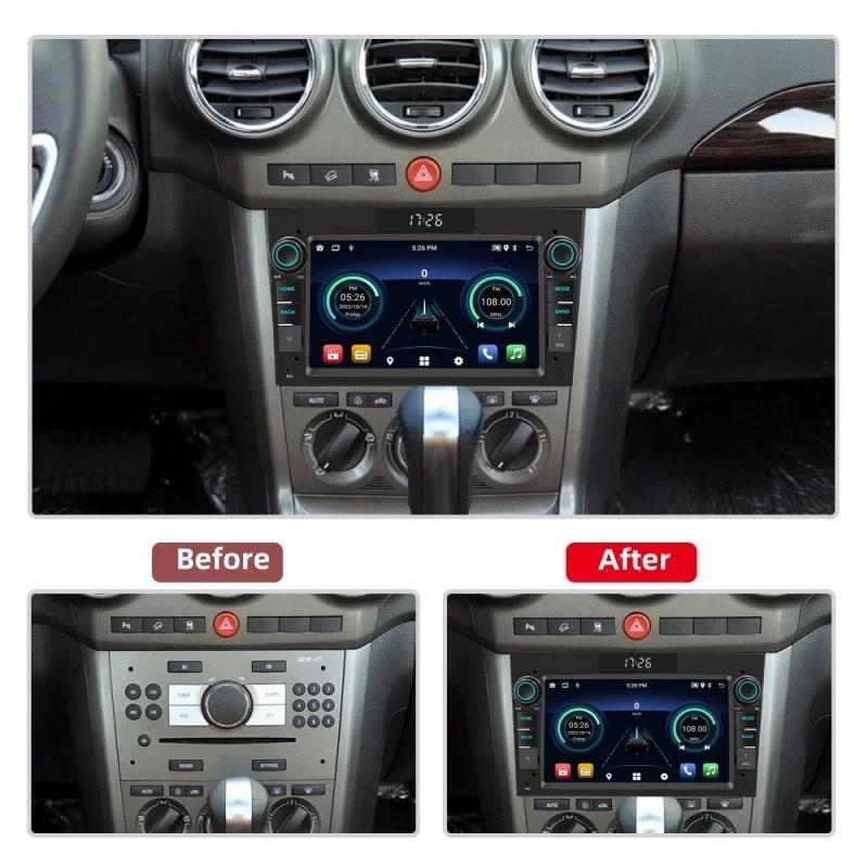 Android-радио для Opel Antara Astra H Corsa CD Meriva Signum Combo Zafira Vivaro Multimedia Carplay GPS-навигация Светодиодные часы HU