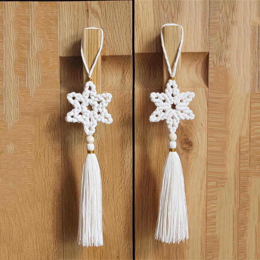 1pc Bohemian Style Handmade Decorative Pendant for Home Walls, Tassel Wall Hanging, Pentagonal Star Shaped Pendant Decoration