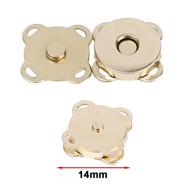 10Sets Magnetic Snap Button Metal Invisible Sew on Button Lock Clasps Fasteners for Purse Bags Clothes Craft DIY Accessories