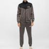 Men's Dark Grey Tracksuit Jacket with Black Stripes