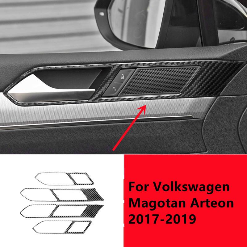 Наклейки для внутренней отделки автомобиля из углеродного волокна для Volkswagen VW Magotan Arteon 2017-накладка на центральную консоль автомобиля