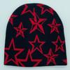 Hip Hop Pentagram Knit Hat Pullover Hats Casual Ski Hats Party Cold-proof Cap  Autumn Winter