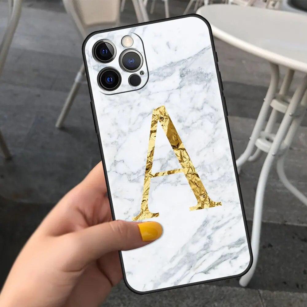 Чехол для телефона с мраморной золотой надписью для iPhone Samsung Galaxy Redmi Xiaomi Oppo OnePlus Note SA 7 8 9 10 11 12 13 14 20 21 22 23 53 54 Pro Max Plus Ultra