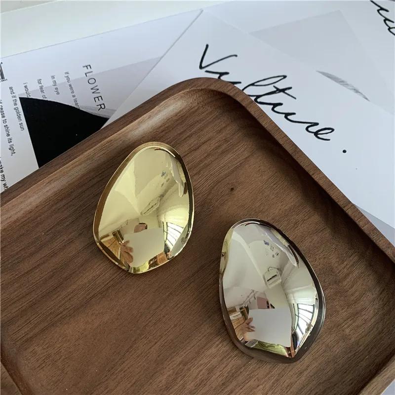 2024 Design Geometric Glossy Gold Silver Color Metal Eggshell Hairgrips Barrettes for Women Girls Party Hairwear2