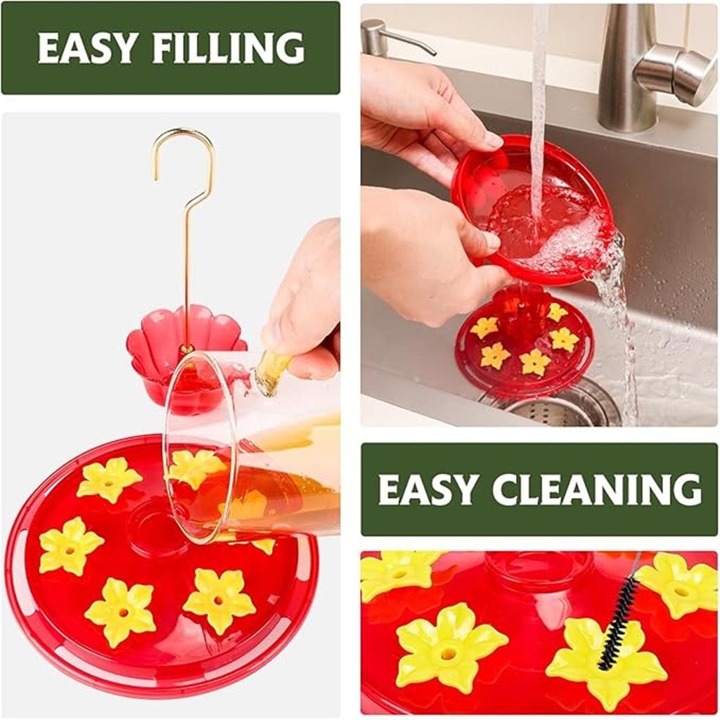 Съемная Портативная Кормушка для Птиц с Подвеской в виде Желтого Цветка – Подвесная Уличная Кормушка для Колибри и Декор для Сада