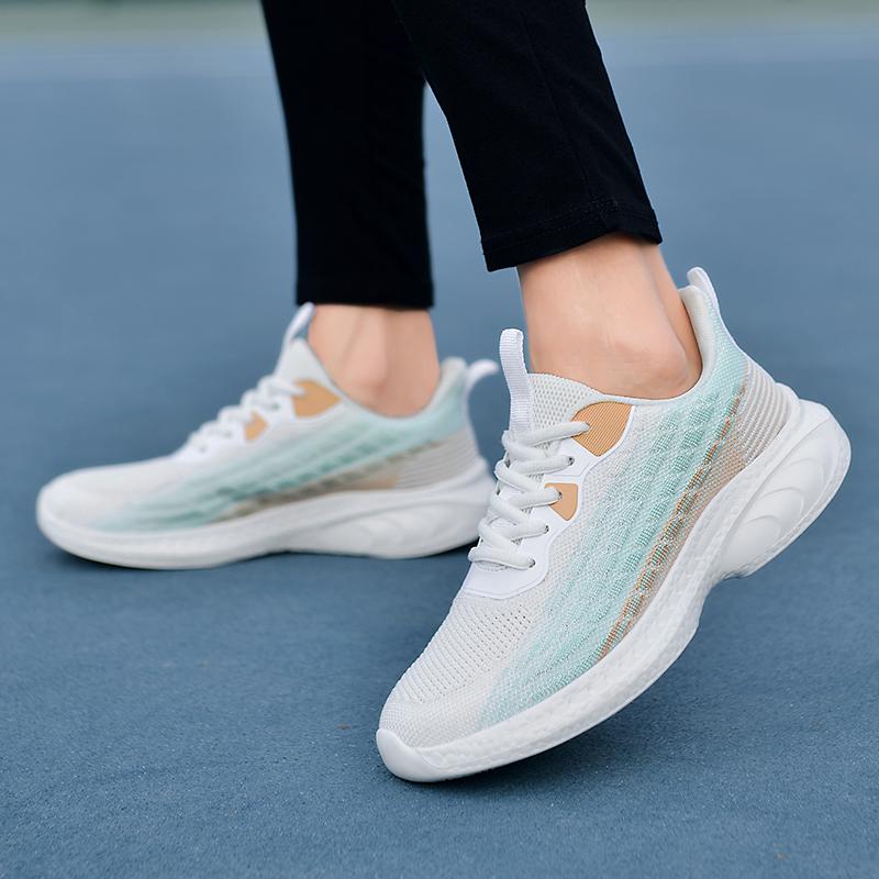Модные новые весенние и осенние сетчатые дышащие женские повседневные спортивные туфли модные прогулочные кроссовки больших размеров для бега