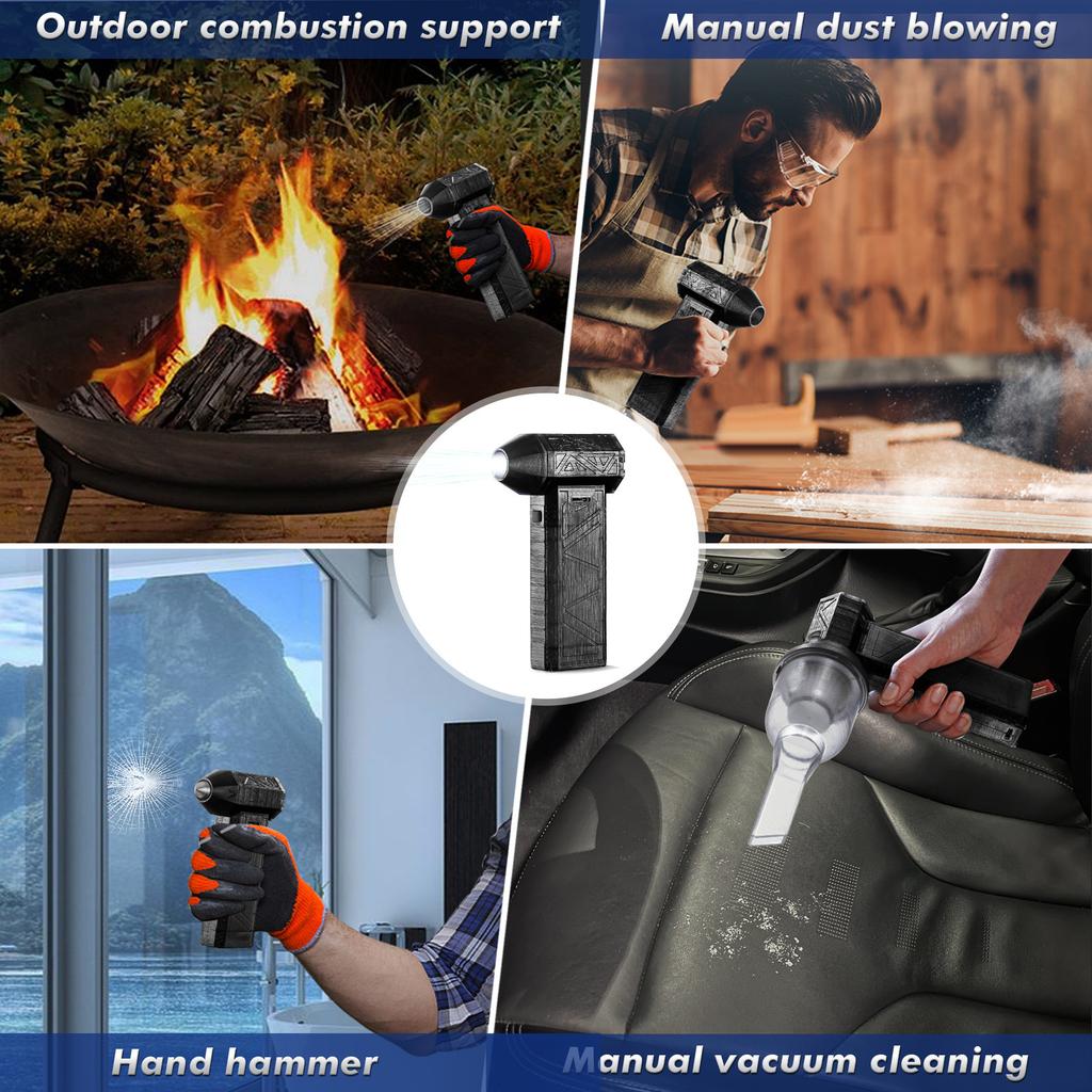 Turbo Jet Fan Portable Air Blower 130,000 RPM Brushless Motor for Electronics Cleaning, Outdoor, Camp