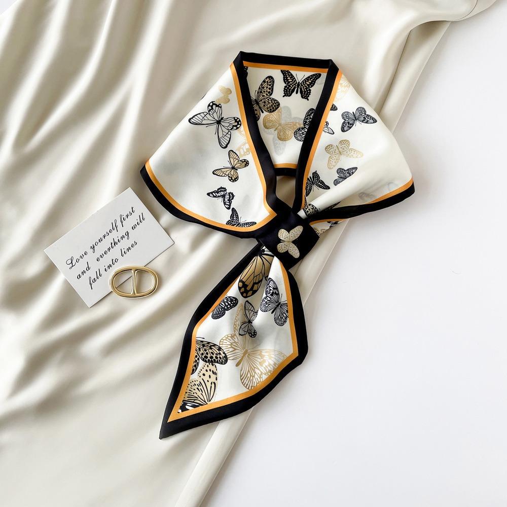 76 * 13cm Summer Women'S New Medium To Long Scarf Shawl Breathable Sunscreen Fashionable Versatile Premium Silk Scarf