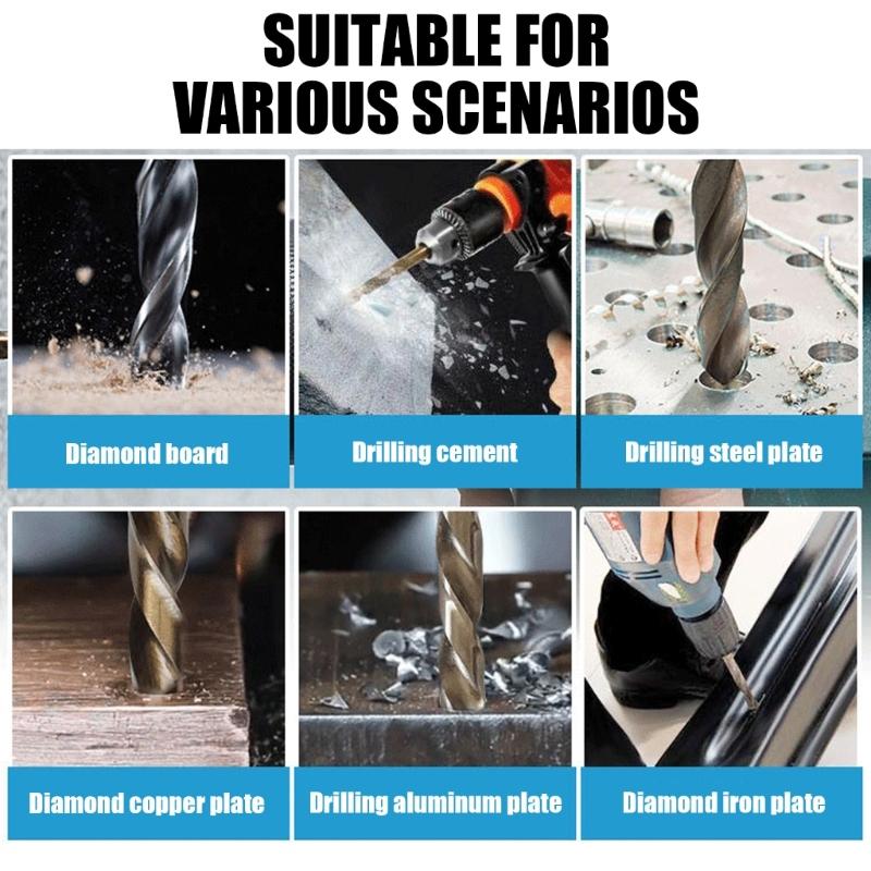 Высокопроизводительные 13 штук сверл M35 из кобальта с металлическим кейсом для хранения 1,5-6,5 мм для металлообработки и DIY-проектов