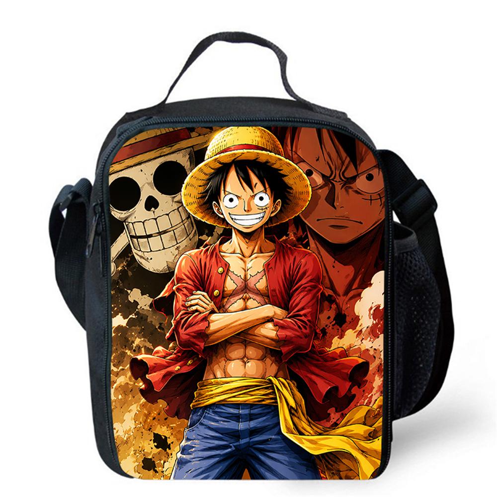 One Piece Термо-ланч-бокс Мультяшный Термосумка для обеда Легкая Портативная Сумка-холодильник Для Мальчиков Девочек Школы Пикника Поездки в Лагерь