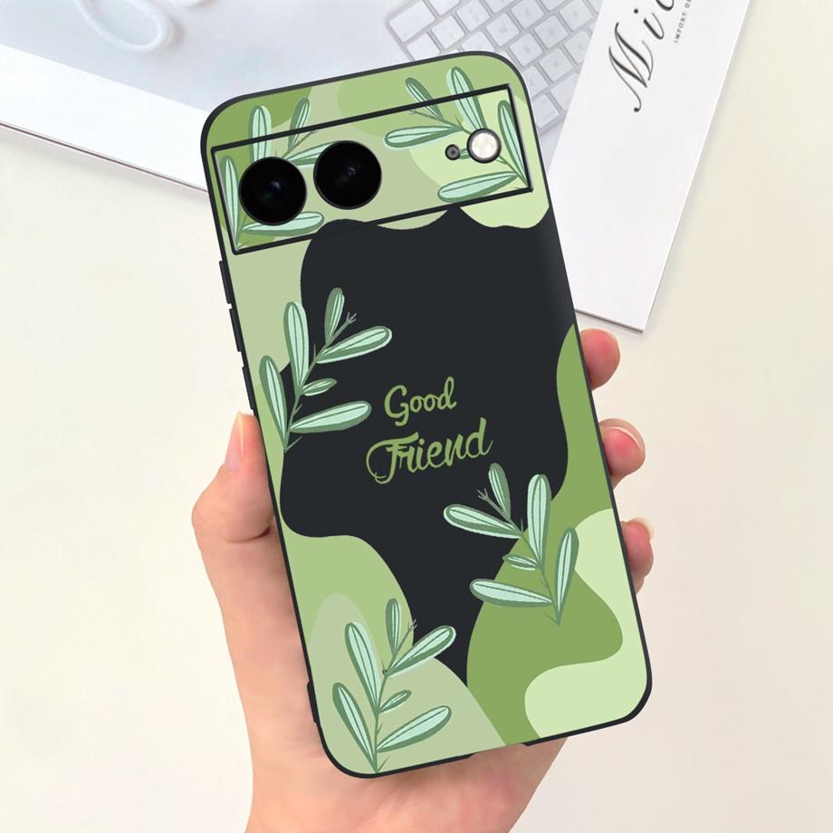 For Google Pixel 7 Pro Case Soft SIlicone Phone Case For Pixel7 Google 7Pro Bumper Cute Fashion Cartoon Cover Cat Moon Night Bag
