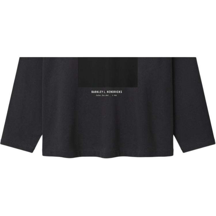 Fear of God Essentials NBA x Barkley Hendricks Футболка с длинным рукавом и V-образным вырезом Выцветший черный Унисекс Топы 125BH264701F