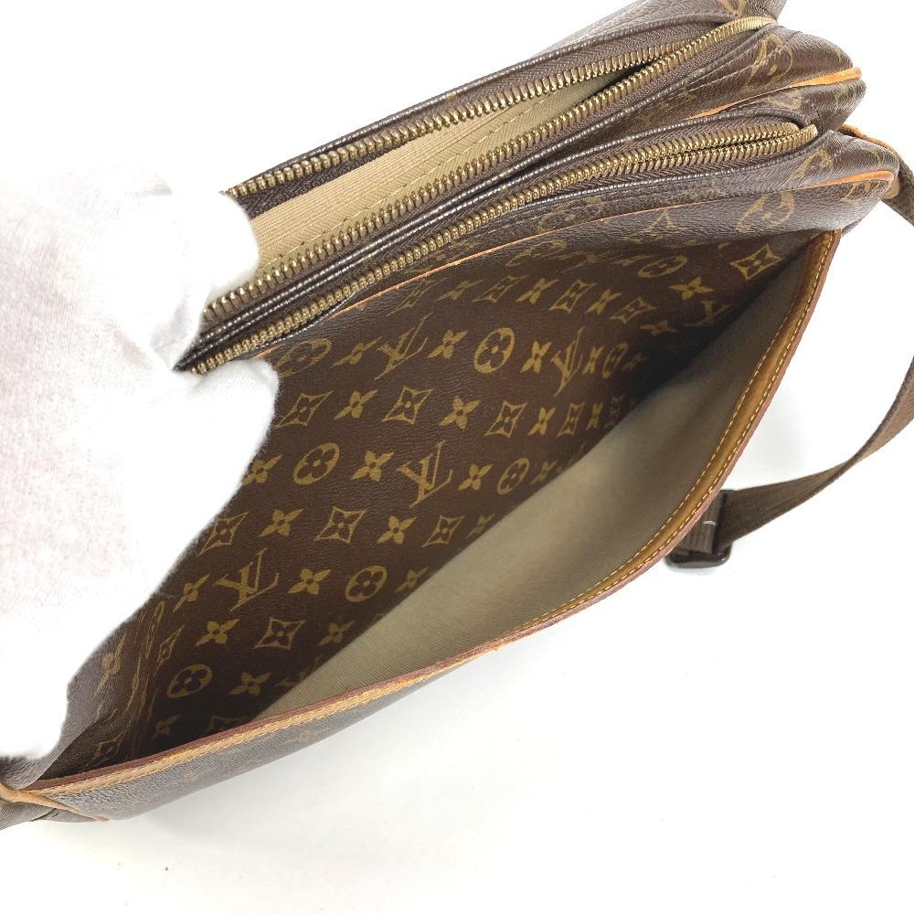 Louis Vuitton M45252 Monogram Reporter GM Crossbody Pochette Shoulder Bag Brown