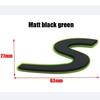 1pcs 3D ehybrid S 4 turbo green ABS Car rear English logo sticker Rear Bumper tail door trunk Emblem styling Accessories