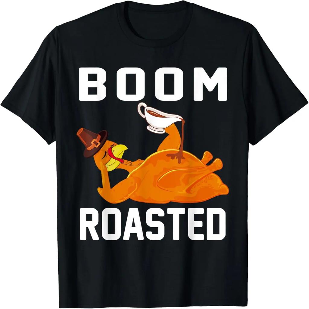 Смешная футболка на День благодарения с индейкой 'Boom Roasted'