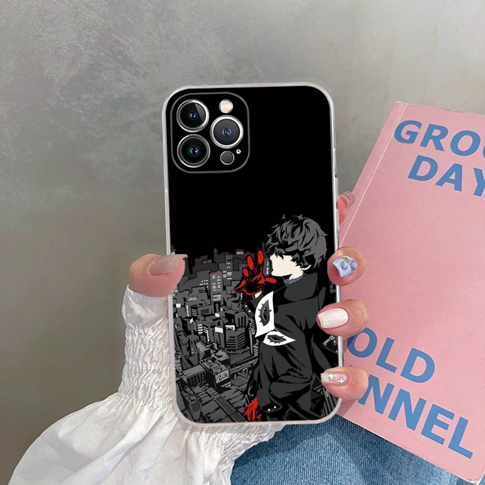 Прозрачный чехол для телефона Persona 5 для iPhone 17 Air 16 Pro Max 15 14 13 12 11 Plus Ударопрочный чехол