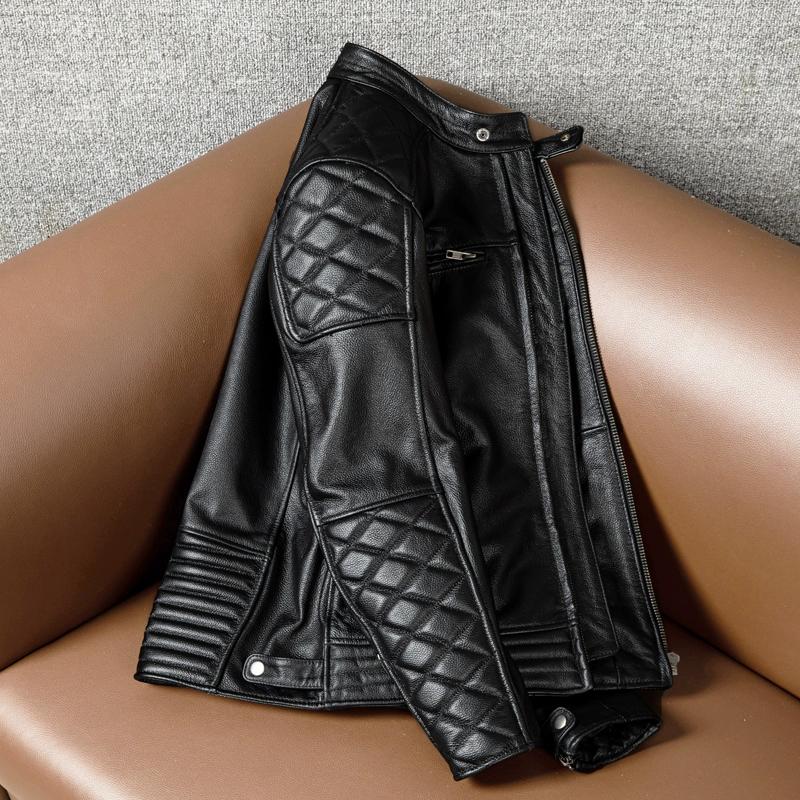 Кожаная куртка для мотоцикла Harley Davidson для мужчин из натуральной коровьей кожи, байкерское пальто, зимний наряд для езды, распродажа