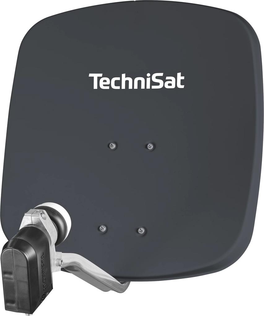 Aluminum Satellite Dish 45cm Twin LNB Converter Graphite