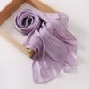 Breathable and Cool Long Scarf Malaysian Shining Imatation Silk Solid Color Scarf Veil Hijab Chiffon Shawl