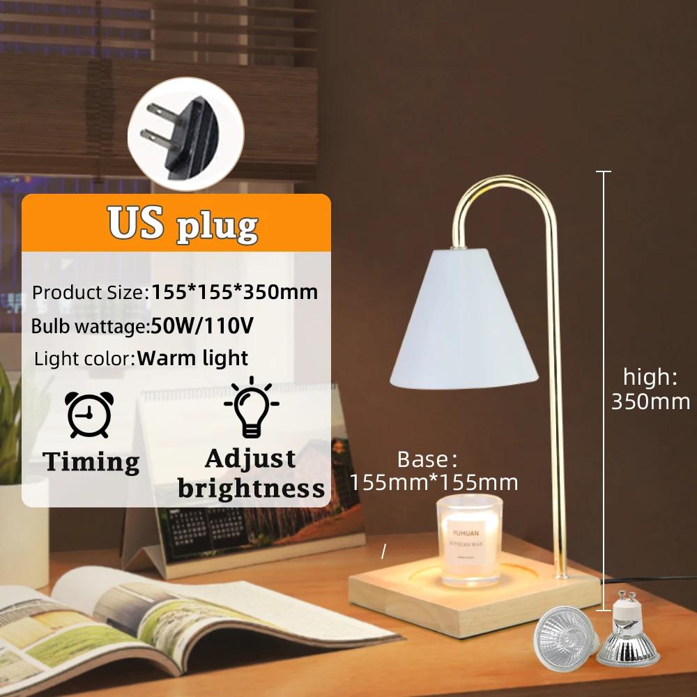 Лампы с подогревом свечей и лампочкой с регулируемой яркостью, настольный светильник, атмосфера, настольная прикроватная лампа для спальни, домашний декор, освещение для женщин и девочек, подарки