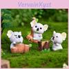 Очаровательное смоляное украшение-коала, милый аксессуар для мини-ландшафта, сада DIY, хрустальный шар