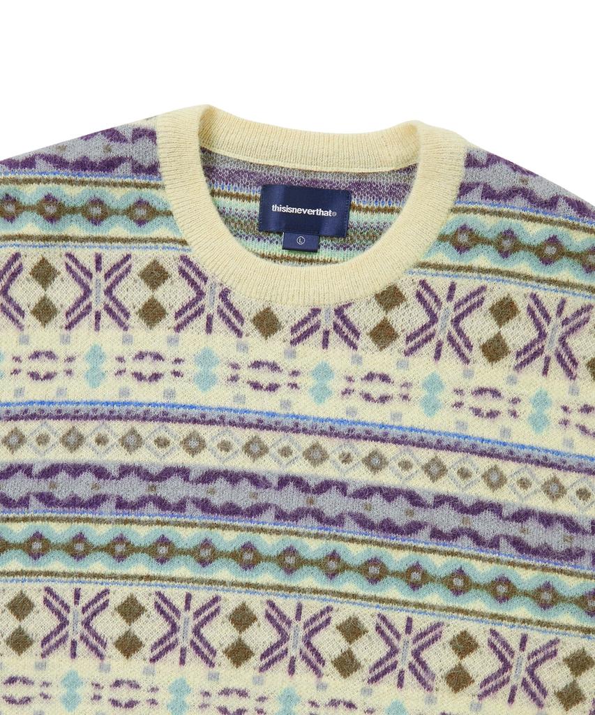 THISISNEVERTHAT Свитер с узором Fair Isle Лимонный