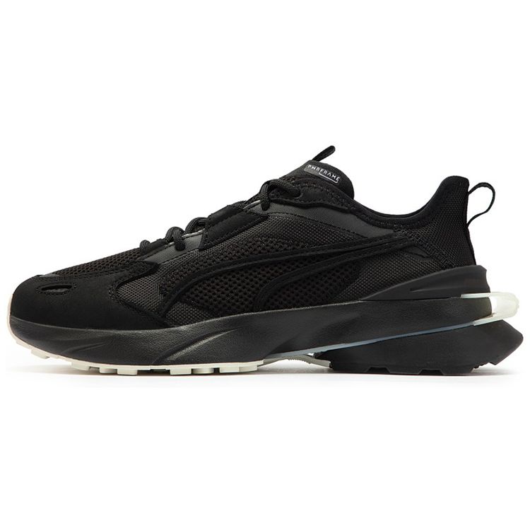Puma Pwrframe Op-1 Lth Fabric Sports Comfort Low-Top Lifestyle Shoes Unisex Sneaker Black 384032-03