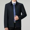 Autumn and Winter Wool Men's Jackets, Middle-aged Dads' Thick Woolen Tops, Middle-aged and Elderly Lapel Leader Cadre Jackets