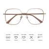 Fashion Large Frame Anti Blue Light Glasses Metal Frame Glasses Lightweight Comfortable Transparent Glasses For Women Men