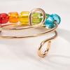 Rotatable Colorful Beads Ring Stress Anxiety Relief Open Adjustable Men Women Finger