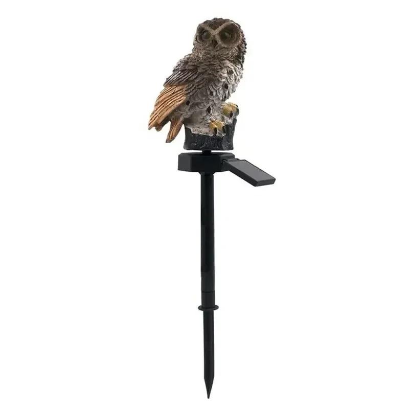 Солнечная Сова Садовый Свет Открытый Светодиодный Газон Лампа для Украшения Сада Водонепроницаемые Рождественские Огни Открытый Солнечный Фонарный Столб