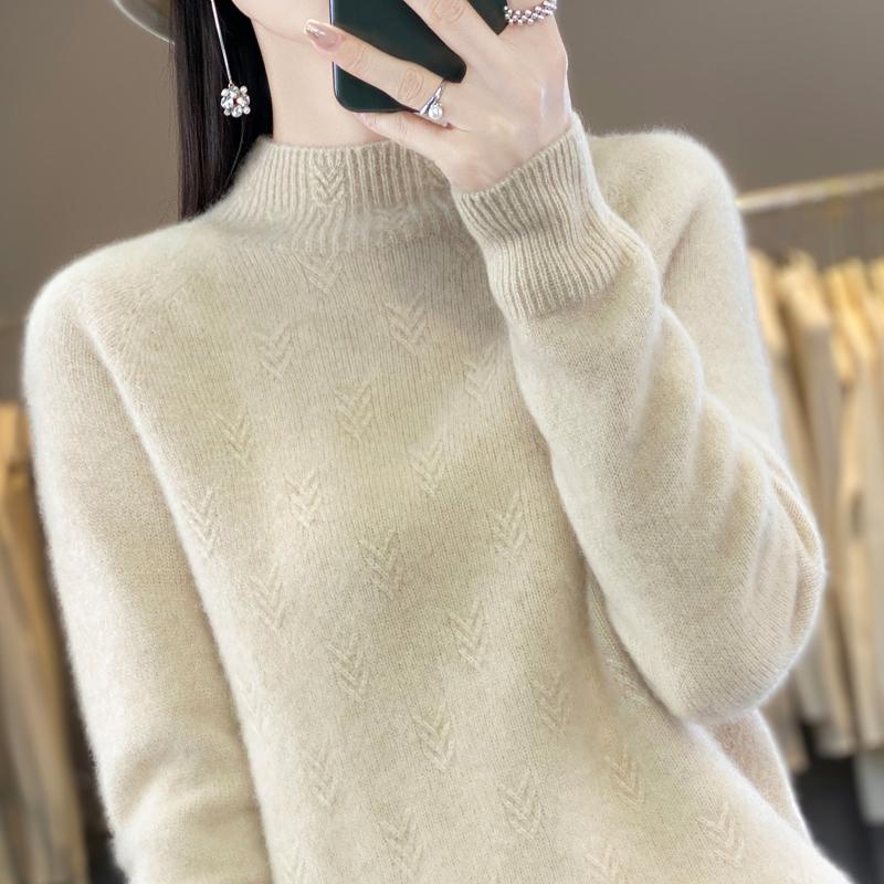 Женский кашемировый свитер Qinghe кашемир 30% кашемир 70% шерсть осенне-зимний пуловер теплый и модный