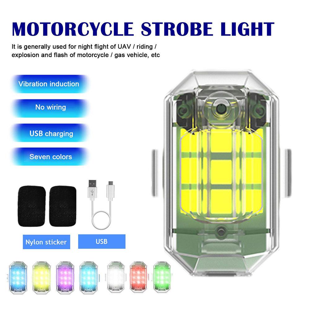 Беспроводной светодиодный дрон-стробоскоп для мотоцикла, автомобиля, велосипеда, пульт дистанционного управления, предупреждающий световой сигнал для предотвращения столкновений, сигнальная лампа с зарядкой через USB