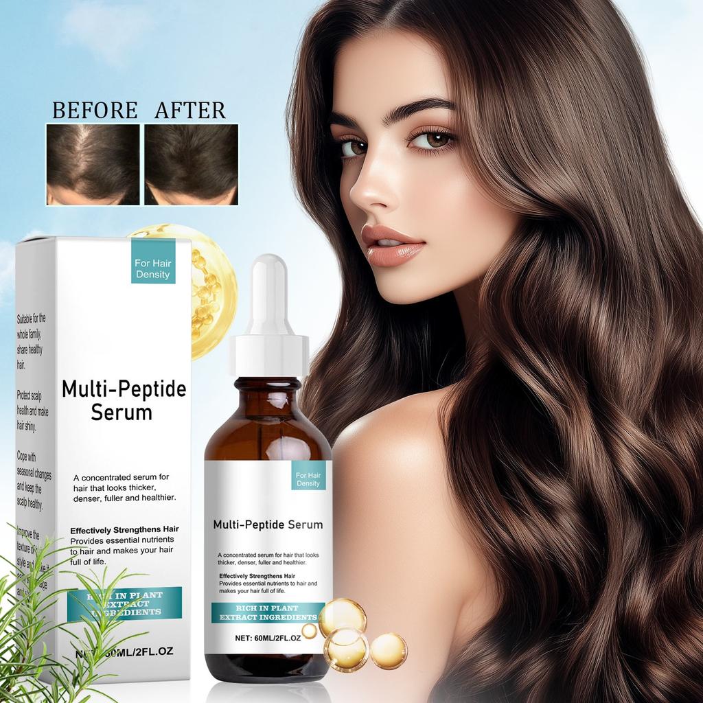 Сыворотка для роста волос, питает кожу головы, укрепляет волосы и уменьшает выпадение волос, 60 мл