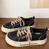 Thick-soled Canvas Shoes for Women Autumn New Niche Design Versatile Student Casual Sports Trendy Comfortable Sneakers D305