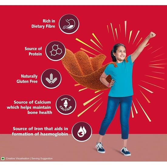 Мука раги Aashirvaad Nature's Superfoods, упаковка 1 кг, с высоким содержанием клетчатки и белка | Мука без глютена