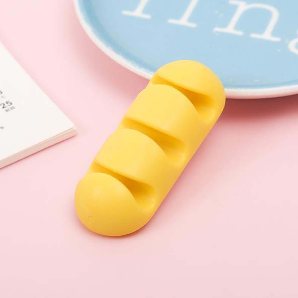 5 шт. Простой мини-силиконовый кабельный органайзер, легко устанавливается, легко брать с собой, подходит для рабочего стола и стены