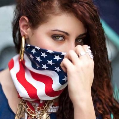 Бандана для волос с американскими звездами и полосами, флагом США
