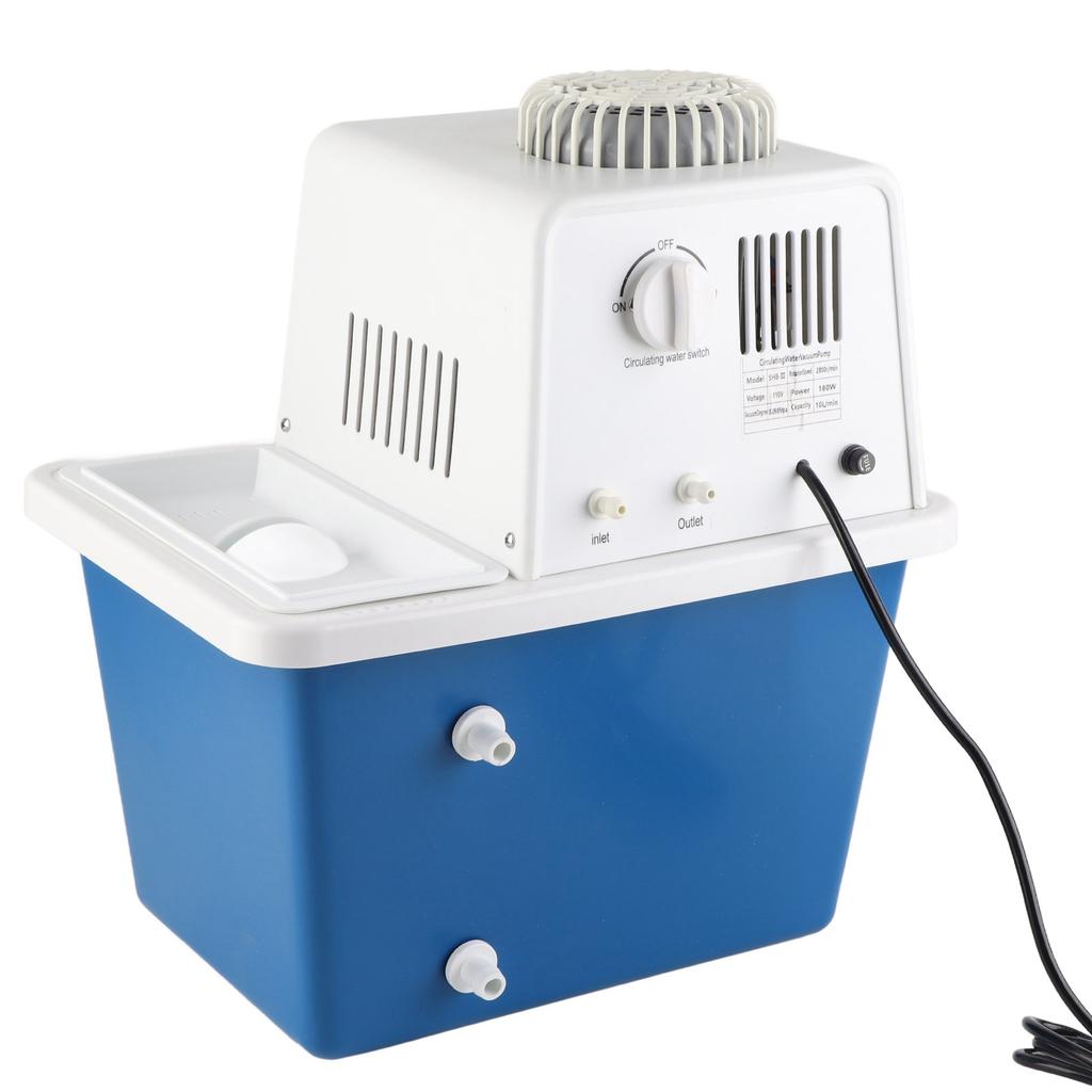 Circulating Water Vacuum Pump for Research Equipment PTFE Type Lift 8 Meters 180W 60L minUS Plug 110V