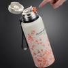 Stainless Steel Travel Mug with Filter Thermal Cup Sports Kettle Flower Pattern Thermos Bottle  Car