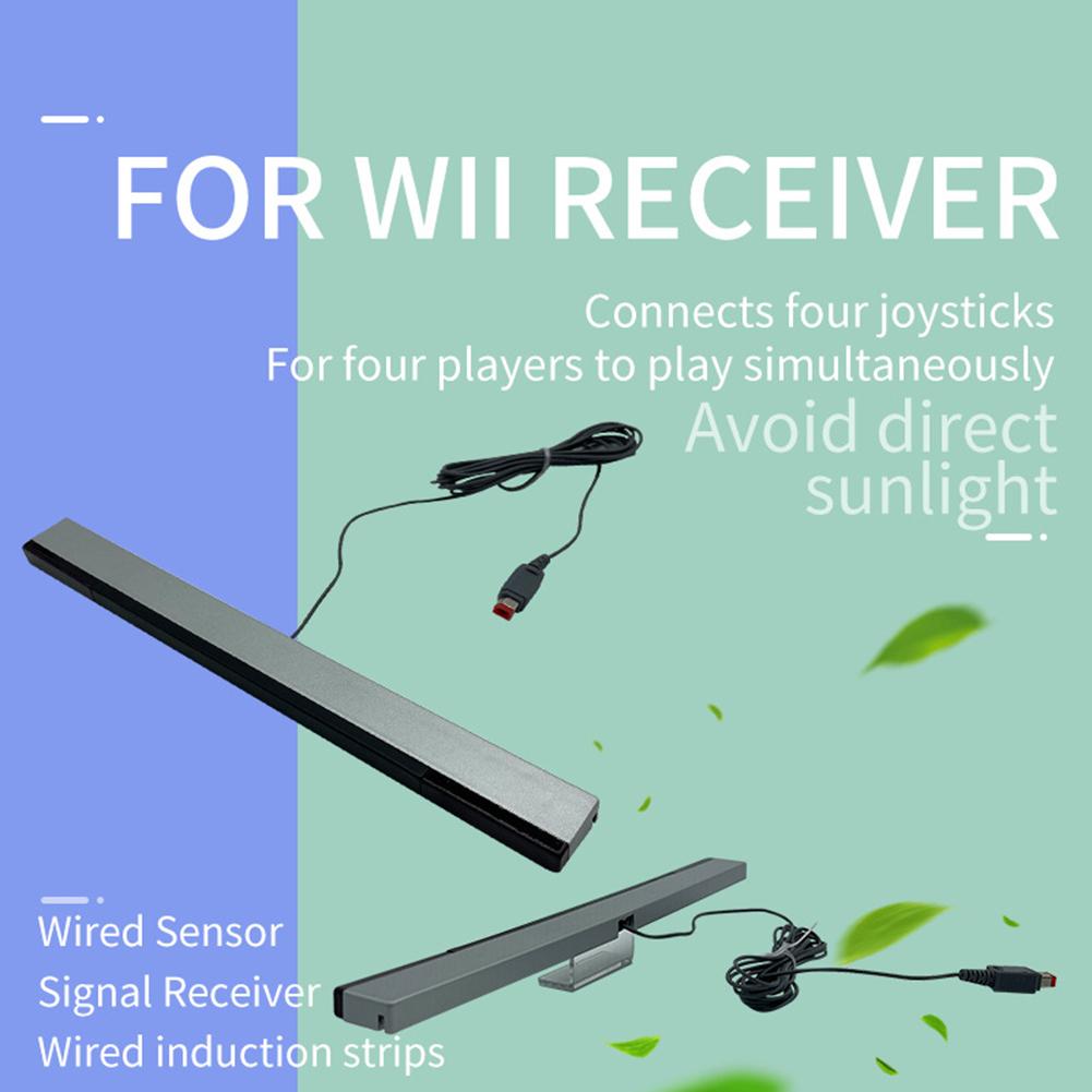 Wired Motion Sensor Receiver with Extension Cord Video Game Sensor Bar Wired Motion Sensor Bar for Nintendo Wii Wii U Console