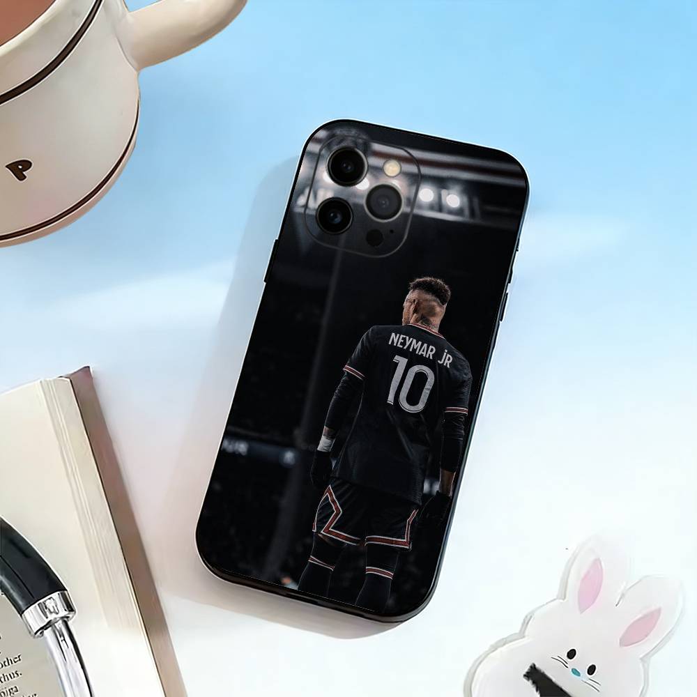 Футбольный 10 Для NEYMAR JR Чехол для телефона Для iPhone 17, 16, 15, 14, 13, 12, 11 Plus, Pro Max, Другие Мягкий Черный Чехол