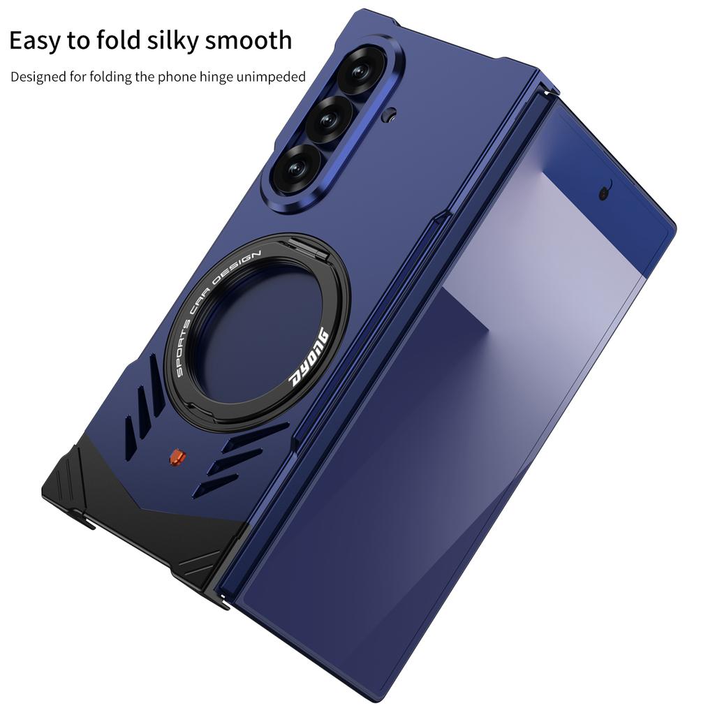 DYONG For Samsung Galaxy Z Fold7 5G Metal Case Frameless Hollow Heat Dissipation Phone Cover with Kickstand